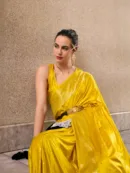 Classic Mangha Silk Saree with Smooth Satin Texture