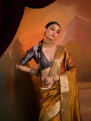 Heritage Weave Moss Silk Saree