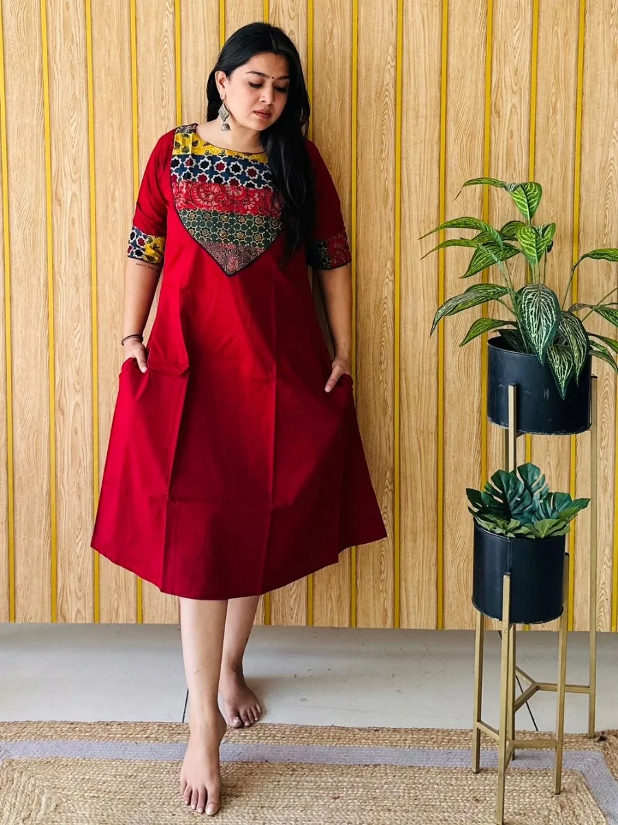 EthnoCharm One-Piece A-Line Kurti - Image 2