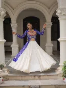 Kutchi Bandhani Fusion Set – Kurti with Kora Cotton Lehenga
