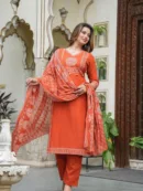 Premium Cotton Printed Kurta Set with Dupatta