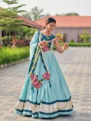 Pure Cotton Gamthi Work Lehenga Choli