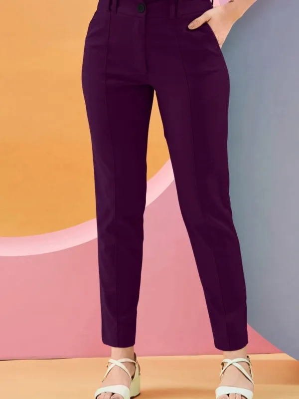 Women’s Slim-Fit Ankle Length Trousers - Image 2