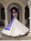 Kutchi Bandhani Fusion Set – Kurti with Kora Cotton Lehenga
