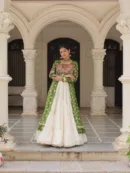 Kutchi Bandhani Fusion Set – Kurti with Kora Cotton Lehenga