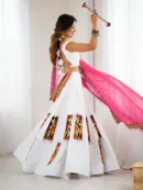 Gamthi Thread Work Rayon Lehenga Set with Digital Print Dupatta