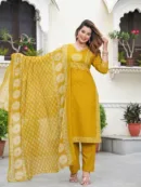 Premium Cotton Printed Kurta Set with Dupatta