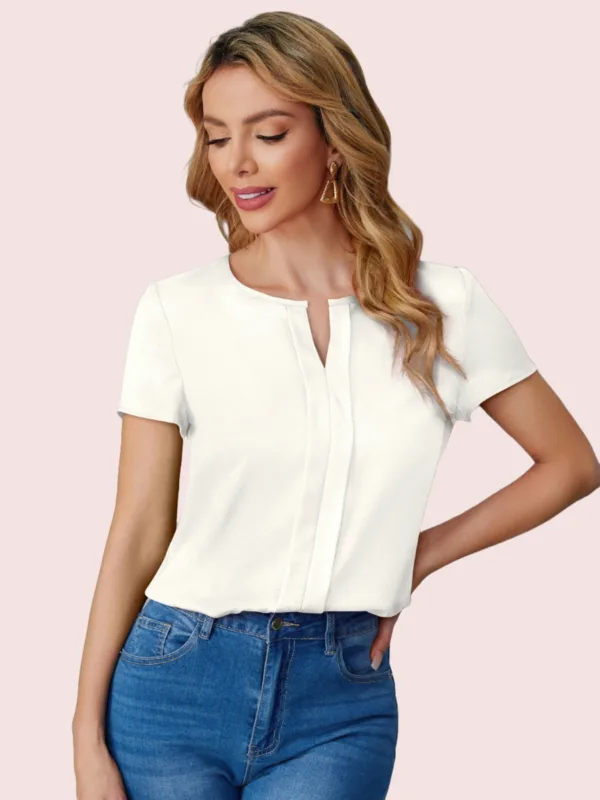 Verona Pleat Neck Top