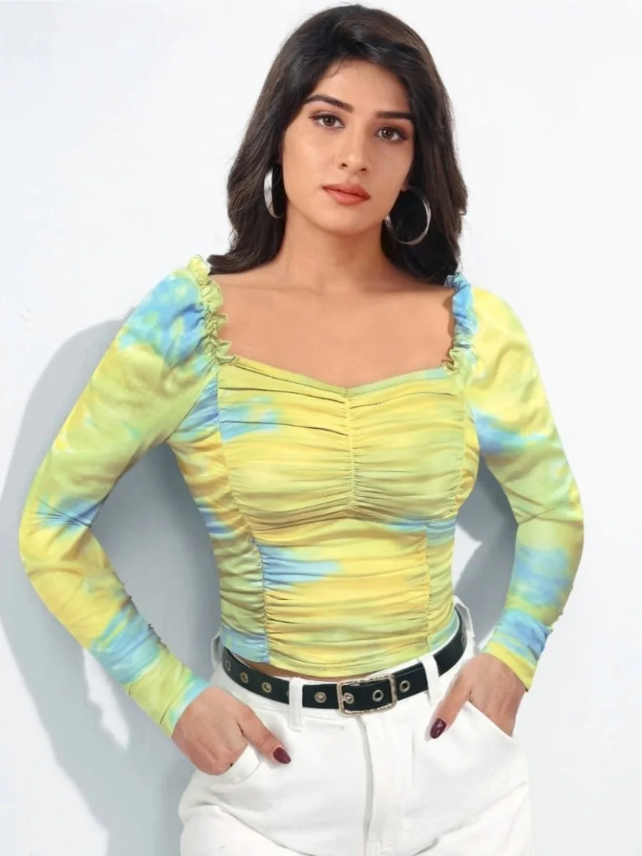 Tie-Dye Ruched Top - Image 3