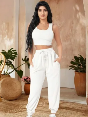 Women’s Co-ord Set (Crop Top with Jogger Pants)