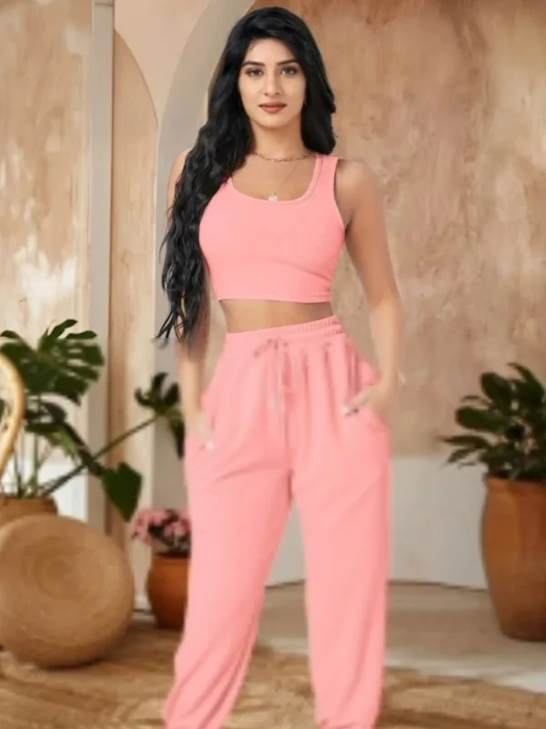 Women’s Co-ord Set (Crop Top with Jogger Pants) - Image 3
