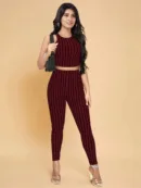 Women's Stylish Houndstooth Co-Ord Set (Top & Pant)