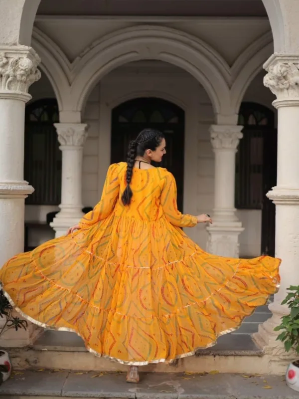 Bandhani Print Kutchi Patchwork Shrug in Faux Georgette - Image 9