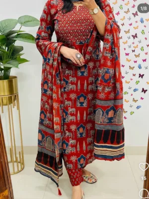 Royal Heritage Printed Suit Set