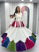 Navratri Special Multicolor Cotton Bandhani Patchwork Kediyu with Lehenga