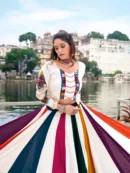 Navratri Special Multi-Stripe Gamthi Work Lehenga Choli