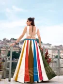 Navratri Special Multi-Stripe Gamthi Work Lehenga Choli