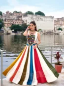 Navratri Special Multi-Stripe Gamthi Work Lehenga Choli