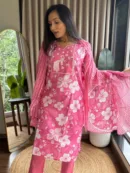 Graceful Threads – Jaipuri Cotton Embroidered Kurti Set