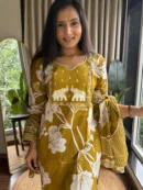 Graceful Threads – Jaipuri Cotton Embroidered Kurti Set
