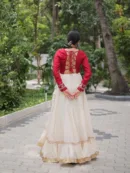 Navratri Special Pure Rayon Gamthi Work Lehenga Set