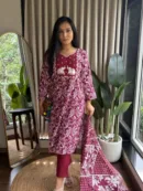 Graceful Threads – Jaipuri Cotton Embroidered Kurti Set