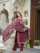 Premium Cotton Printed Kurta Set with Dupatta