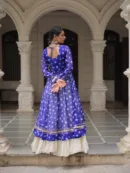 Kutchi Bandhani Fusion Set – Kurti with Kora Cotton Lehenga