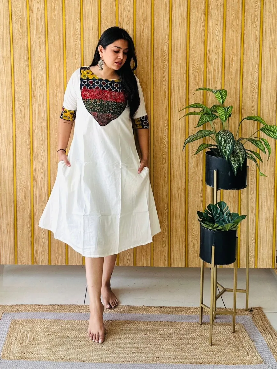 EthnoCharm One-Piece A-Line Kurti - Image 3