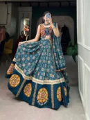 Traditional Gamthi & Foil Print Rayon Lehenga Choli with Dupatta & Purse