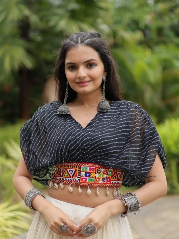 Kutchi Leheriya Royale Lehenga Choli Set - Image 11