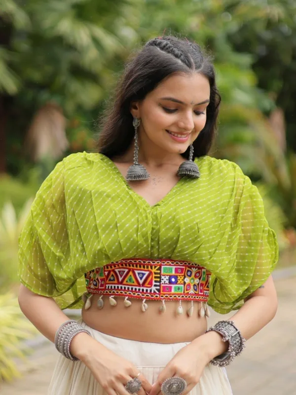 Kutchi Leheriya Royale Lehenga Choli Set - Image 21