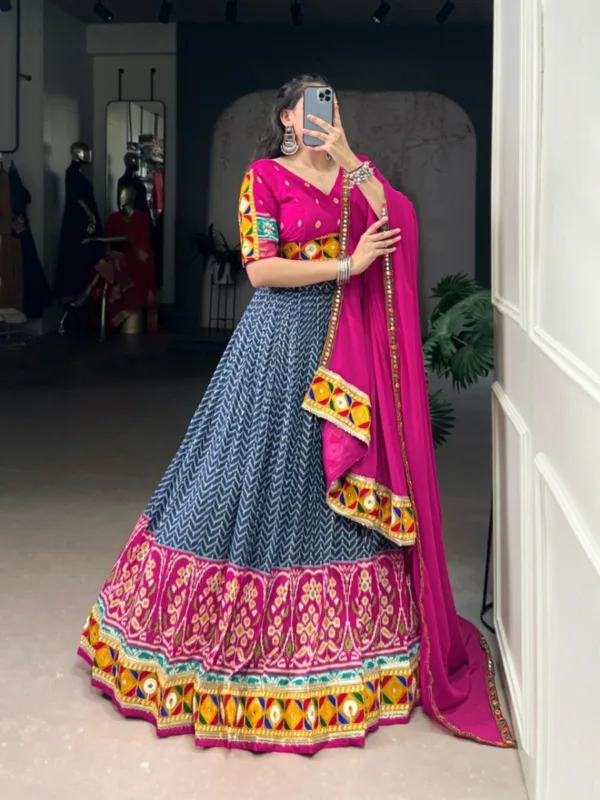 Regal Gamthi Tasar Silk Lehenga Choli with Dupatta - Image 8