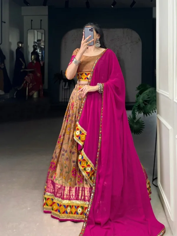 Regal Gamthi Tasar Silk Lehenga Choli with Dupatta - Image 7