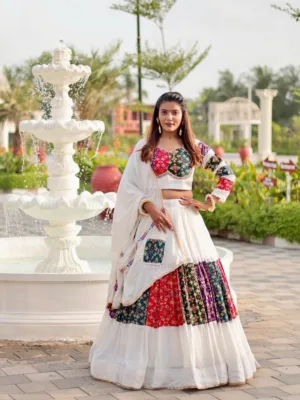 Multi-Color Patchwork Cotton Lehenga Choli Set