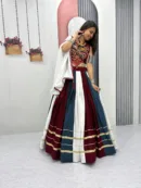 Gamathi Work Real Mirror Lehenga Choli Set