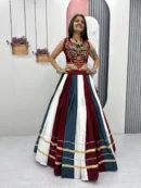 Gamathi Work Real Mirror Lehenga Choli Set